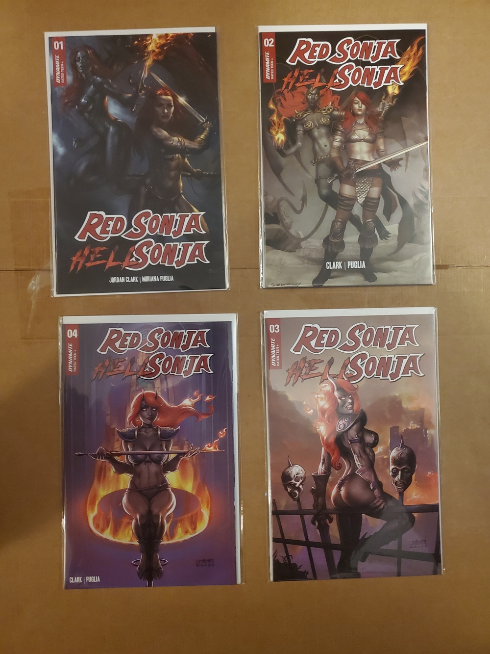 Red Sonja Hell Sonja #1-4 NM complete series Dynamite Comic Books Bagged Boarded